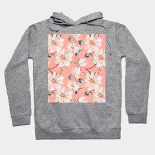 Peony 3d pattern peach Hoodie